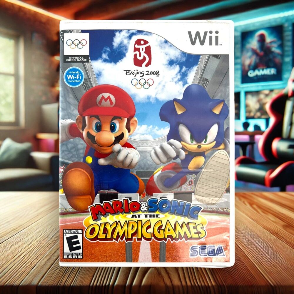 Mario & Sonic At The Olympic Games Beijing 2008 Nintendo Wii CIB Complete